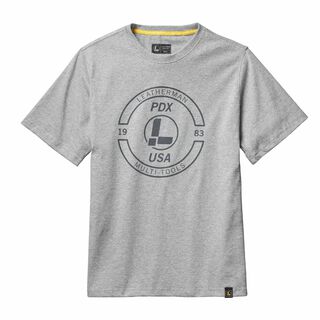 Camiseta de manga corta con sello estampado